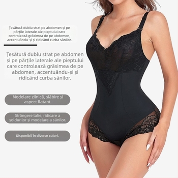 Body shapewear dintr-un singur piesă cu ridicare a abdomenului și șoldurilor, țesătură din nylon 80–90%, lansare toamnă 2024