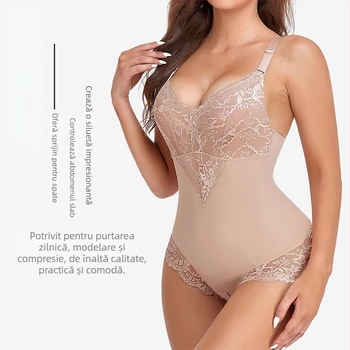 Body shapewear dintr-un singur piesă cu ridicare a abdomenului și șoldurilor, țesătură din nylon 80–90%, lansare toamnă 2024
