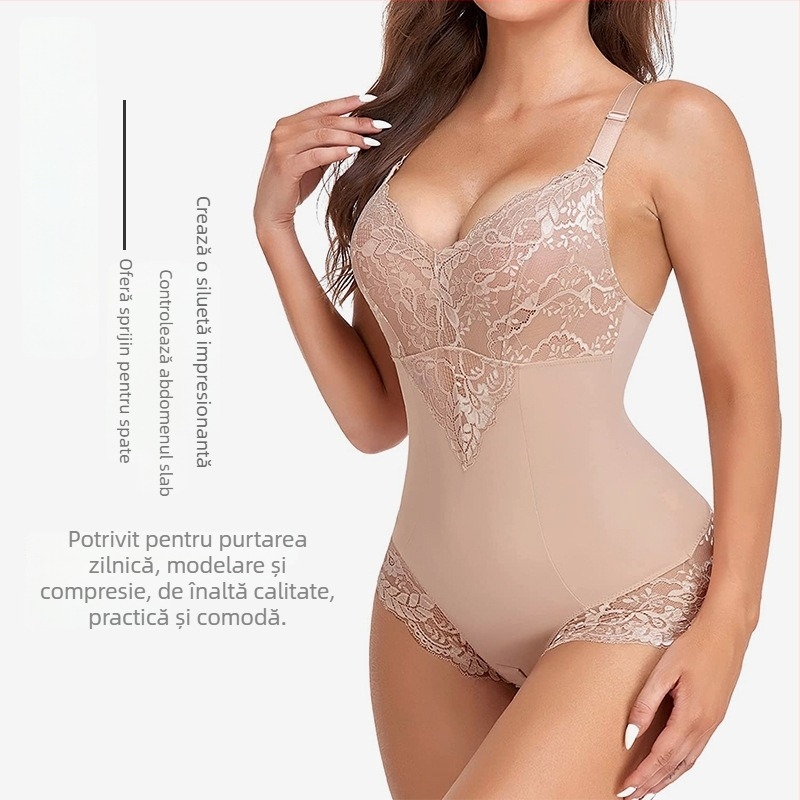 Body shapewear dintr-un singur piesă cu ridicare a abdomenului și șoldurilor, țesătură din nylon 80–90%, lansare toamnă 2024