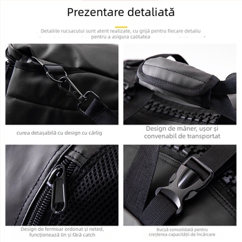 Geantă de sport cu compartiment uscat–umed, capacitate 20–30 L, geantă de călătorie cu curele duble