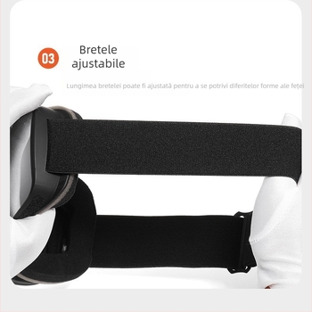 Ochelari de schi cu dublu strat anti ceață, lentilă mare sferică, compatibil cu dioptriile reglabil, pentru adulți (dublu strat | anti ceață | lentilă mare sferică | dioptriile reglabilе | impermeabil)