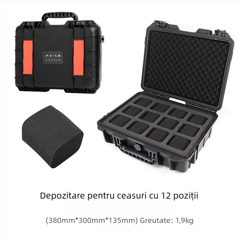 Canuya Cutie din Piele pentru Ceasuri – Casetă de Expunere Bijuterii, Ambalare în Cutie, Capacitate Mare, Ambalaj Bijuterii Inclus