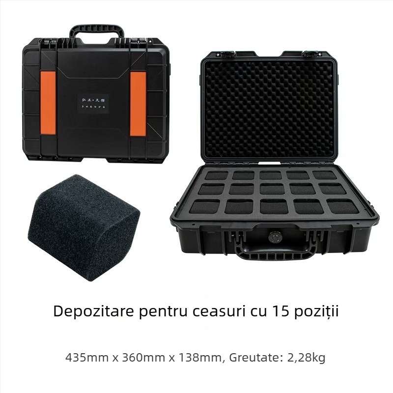 Canuya Cutie din Piele pentru Ceasuri – Casetă de Expunere Bijuterii, Ambalare în Cutie, Capacitate Mare, Ambalaj Bijuterii Inclus