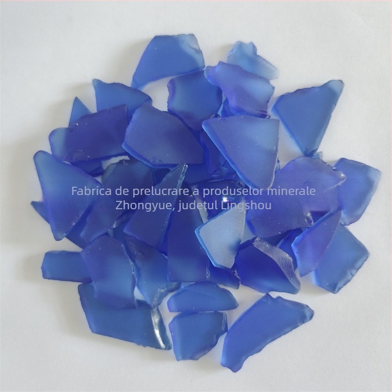 Foaie din sticlă marină – stil de plajă, origine Hebei, marcă Zhongyue, material decorativ DIY