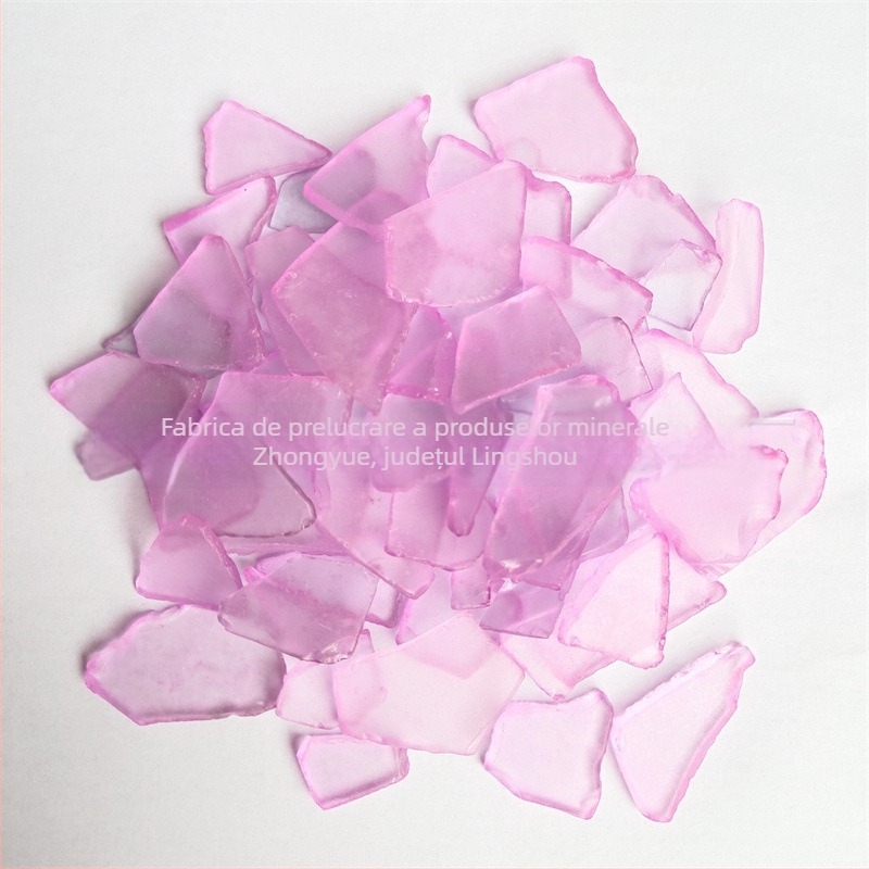 Foaie din sticlă marină – stil de plajă, origine Hebei, marcă Zhongyue, material decorativ DIY