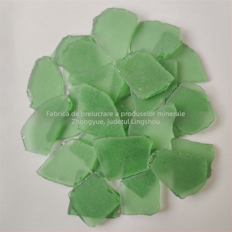 Foaie din sticlă marină – stil de plajă, origine Hebei, marcă Zhongyue, material decorativ DIY