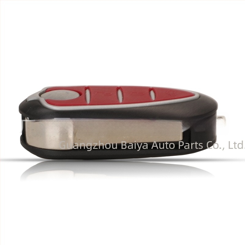 Carcasă cheie Alfa Romeo cu 3 butoane pentru Cheie pliabilă – înlocuire carcasei; lamă: cupru + plastic; carcasă: plastic; greutate 51 g