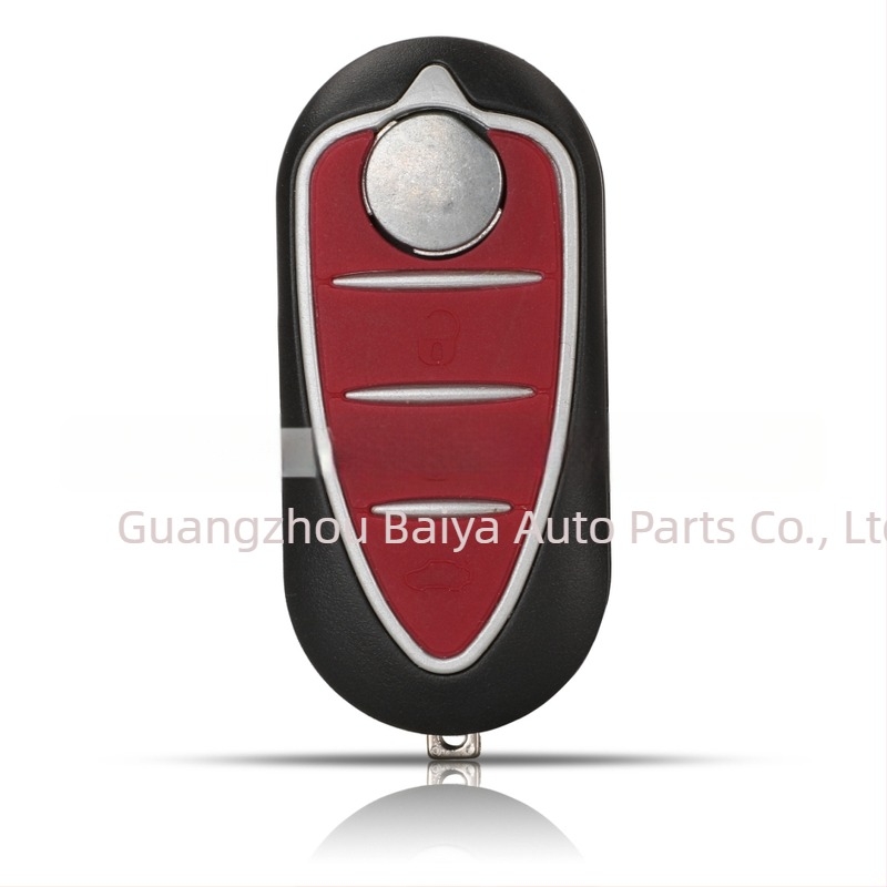 Carcasă cheie Alfa Romeo cu 3 butoane pentru Cheie pliabilă – înlocuire carcasei; lamă: cupru + plastic; carcasă: plastic; greutate 51 g