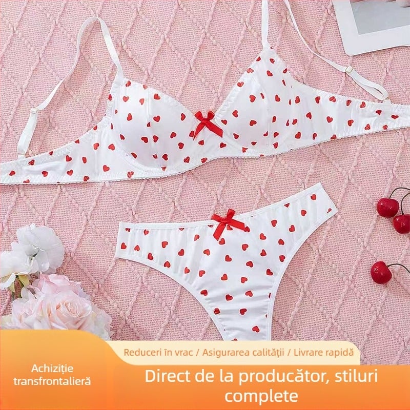 Set de lenjerie intimă pentru femei, cu model din plasă, material poliester, 90–95% poliester, pentru femei, stil drăguț