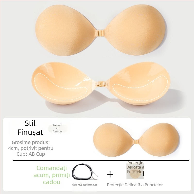 LILIU Placă pentru sân – Nailon, Strângere și Creștere, Grosime Îngroșată, Formă Rotundă a Mameloanelor, Stil Sexy