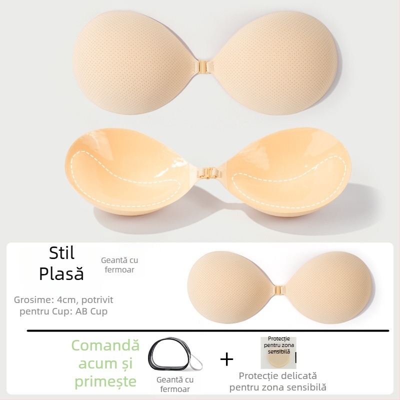 LILIU Placă pentru sân – Nailon, Strângere și Creștere, Grosime Îngroșată, Formă Rotundă a Mameloanelor, Stil Sexy