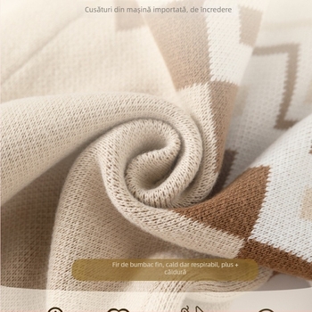 Salopetă bebeluș tricot britanic - 100% bumbac, tricot gros, mâneci lungi, unisex pentru nou-născuți, închidere cu nasturi pe un singur rând