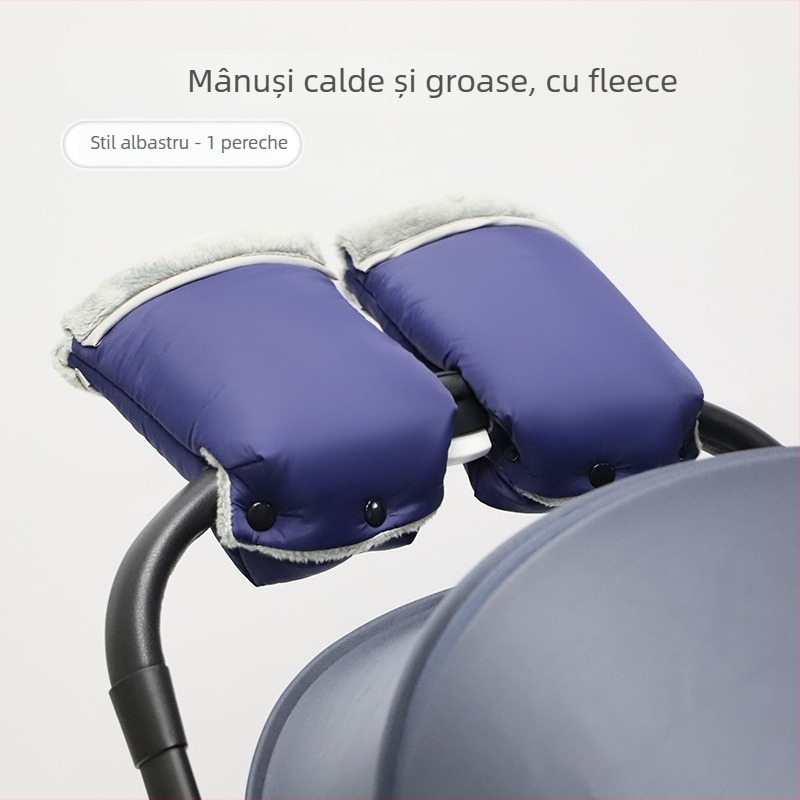 Mănuși pentru căruciorul bebelușului, impermeabile, căptuțite cu fleece, pentru iarnă, rezistente la vânt și groase
