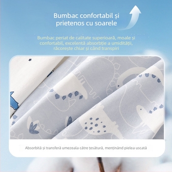 Tricou fără mâneci din bumbac pentru băieți, stil casual, guler rotund, 95% bumbac, vârsta 3–8 ani (100–140 cm)