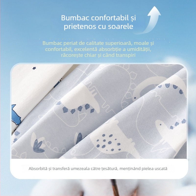 Tricou fără mâneci din bumbac pentru băieți, stil casual, guler rotund, 95% bumbac, vârsta 3–8 ani (100–140 cm)