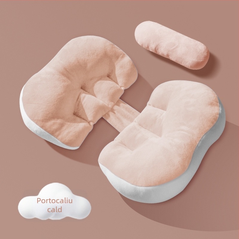 POE pernă de maternitate - utilizare dublă, sprijin pentru somnul pe o parte în toate etapele sarcinii; formă bomboană; umplutură fibre poliesterice; stil minimalist