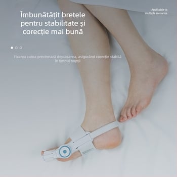 Techlove Corector pentru hallux valgus, Model MX3Q, Material PU, Buton Reglabil