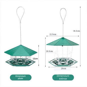 Tuomei Hranitoare pentru păsări – din plastic, pentru exterior, pentru păsări