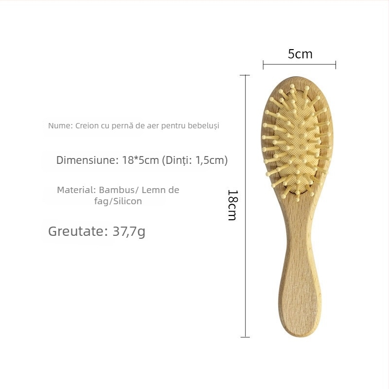 Pieptene de sănătate - Material: Beech; Formă: floare; Pentru utilizatori obișnuiți; Mărci private disponibile