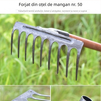 Greblă agricolă din oțel, integrată, întărită, plată, pentru afânarea solului