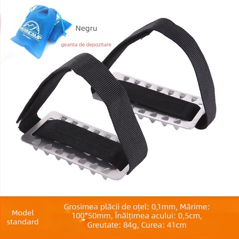 Cramponi pentru pantofi, 26 dinți, anti-derapare, ușori, pentru zăpadă și gheață