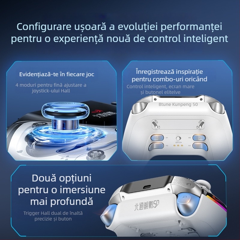Beitong BTP-KP50 Controler de joc wireless pentru PC și Nintendo Switch, Interfață USB, Vibrație