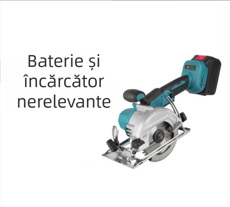 Circulară electrică fără fir pentru lemn, design de mână, cu baterie litiu reîncărcabilă, lamă din aliaj, funcționare la 220V