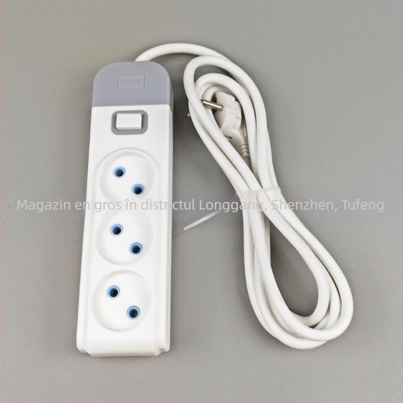 Tuo feng prelungitor european cu întrerupător și port USB, 10A, 1500W