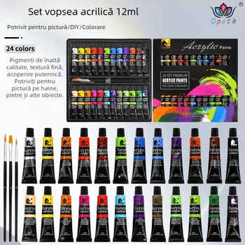 Set pigmenți acrilici și gouache Obes, ambalaj din plastic, pentru pictură