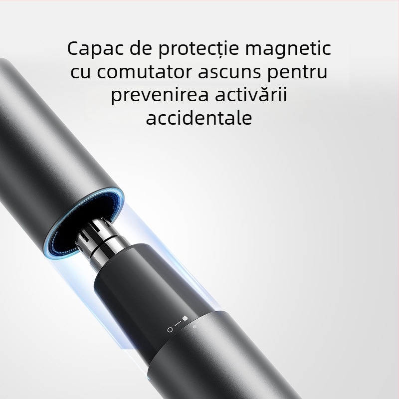 Trimmer pentru nas pentru bărbați – lamă din oțel inoxidabil, cap detașabil și lavabil, baterie încorporată reîncărcabilă, autonomie foarte lungă, portabil pentru uz casnic