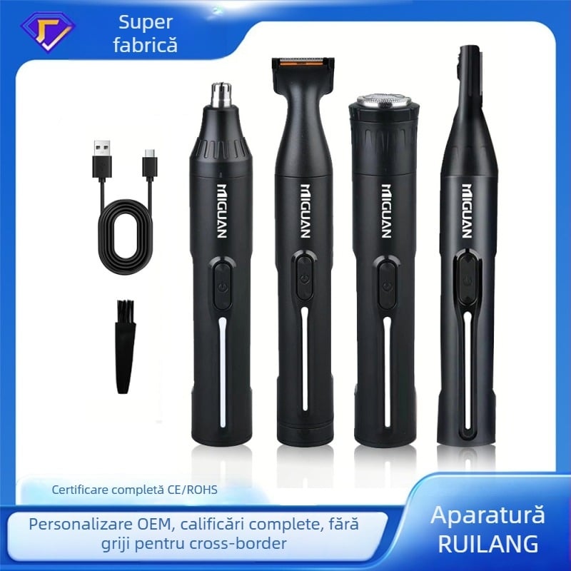 Trimmer electric pentru nas pentru bărbați, alimentare USB, carcasă ABS, baterie încorporată 300–500 mAh, autonomie peste 7 zile, nu se poate spăla cu apă