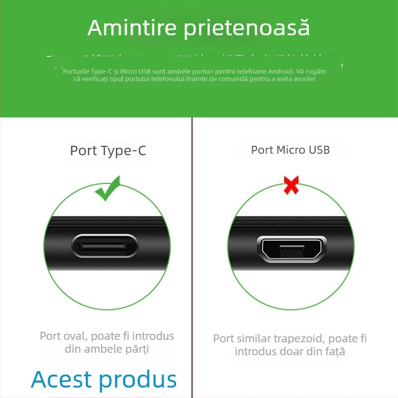 Endoscop Android Type-C HD – Sondă vizuală etanșă pentru aer condiționat, reparații auto și țevi industriale, Model HK-5.5-T