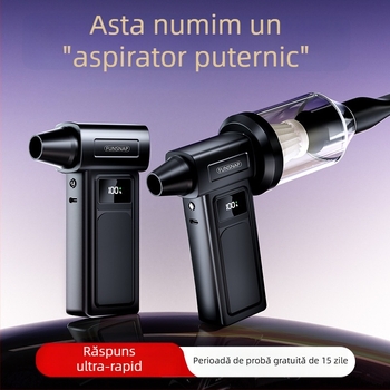 Ventilator de mână cu turbină, 4 viteze, motor brushless, baterie încorporată 2000–4000 mAh, zgomot 36–45 dB