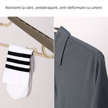 Umeraș retractabil din plastic pentru haine, cu anti-derapare, fără urme pe umeri, rezistent, pentru utilizare acasă – pentru haine, pantaloni și cravate