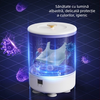 Mașină de spălat mini cu spălare și uscare integrate, dispozitiv wireless portabil pentru lenjerie intimă și șosete (Ry-002, 5V, 15W, alimentare USB, <2 ore)