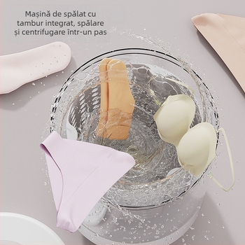 Mașină de spălat mini cu spălare și uscare integrate, dispozitiv wireless portabil pentru lenjerie intimă și șosete (Ry-002, 5V, 15W, alimentare USB, <2 ore)