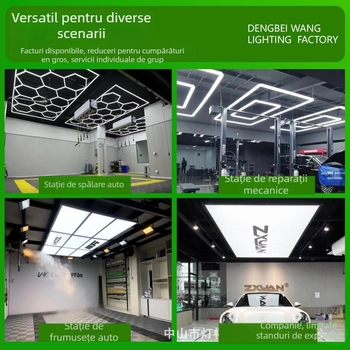 Lumină decorativă LED, fără umbre, lustre energetic eficient, seria Honeycomb HX-BCD-04 – 168W, 220V, 1600 lm, PF 0,8