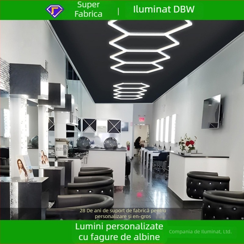 Lumină decorativă LED, fără umbre, lustre energetic eficient, seria Honeycomb HX-BCD-04 – 168W, 220V, 1600 lm, PF 0,8