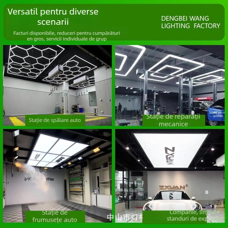 Lumină decorativă LED, fără umbre, lustre energetic eficient, seria Honeycomb HX-BCD-04 – 168W, 220V, 1600 lm, PF 0,8