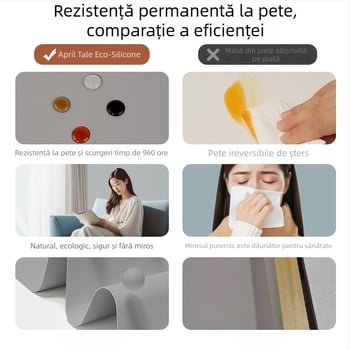 Padă superioară din silicon pentru mașina de spălat cu spațiu de depozitare — protecție împotriva prafului și apei, covoraș protector multifuncțional