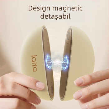 Încălzitor magnetic pentru mâini, USB, tip split, 5V, 22W, disipare căldură pe placă de aluminiu, baterie încorporată 2000–4000mAh, autonomie 3–6 ore