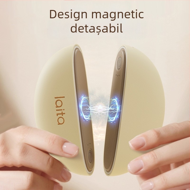 Încălzitor magnetic pentru mâini, USB, tip split, 5V, 22W, disipare căldură pe placă de aluminiu, baterie încorporată 2000–4000mAh, autonomie 3–6 ore