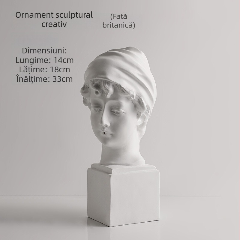 Sculptură David – Behanmei, Luks Nordic, Figurină decorativă din rășină pentru casa ta, Ambalare carton (Material: Rasina; Categorie: Animale; Ambalare: Carton; Tip material: Plastic, Rasina)