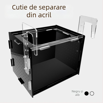 Cutie de izolare pentru acvariu – acrilic, design cu trei compartimente, funcție de izolare, incubator pentru reproducere, brand Cuttlefish
