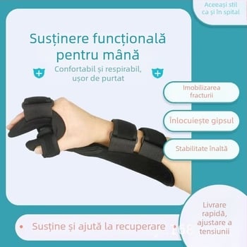 Atelă de fixare a fracturii palmei și a degetului mare, sprijin antebraț și încheietură, orteză reglabilă a încheieturii, fibră poliester