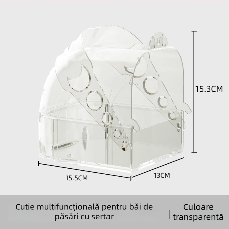 Xingxingwen Vas de baie pentru papagal — Accesorii de baie pentru păsări, Produse pentru papagali, Accesorii pentru cușcă