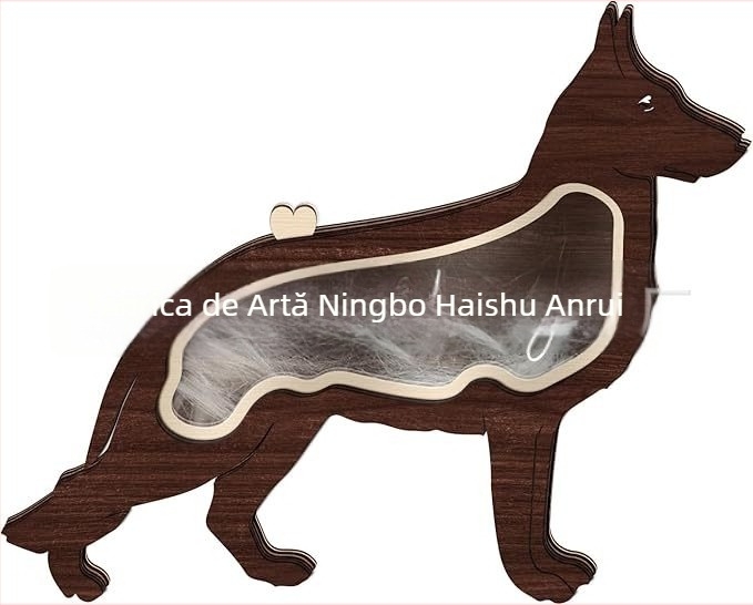 Cutie memorială din lemn, sculptată pentru animale de companie – stil modern minimalist