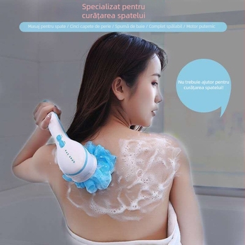 Perie electrică pentru baie cu mâner lung, exfoliantă, 3 viteze, model 202211, Weile