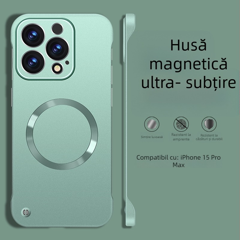 Carcasă pentru iPhone — design fără margini, magnetică, material PC, finisaj cu pulverizare; compatibilă cu iPhone 12 Pro/12 Pro Max/13 Pro/13 Pro Max/14 Pro/14 Pro Max/ iPhone 13