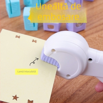 Set mașină de embosare – Plastic, pentru embosare DIY și efect de relief, stil modern minimalist